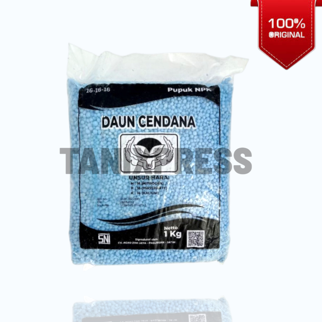 Pupuk NPK Daun Cendana 1kg Pupuk NPK161616 Biru