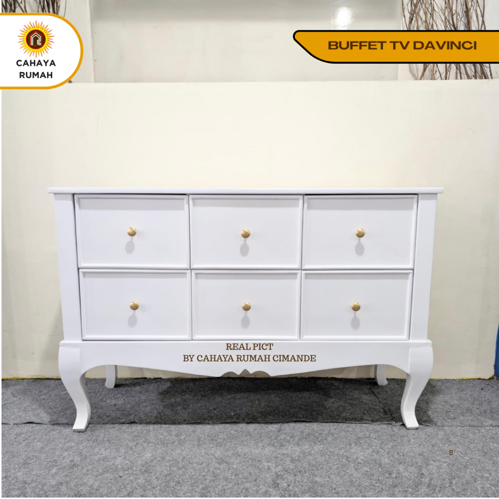 Cahaya Rumah Bojong Gede - Buffet Aesthetic Estetik Davinci / Buffet TV / Meja TV / Meja Kecil / Mej