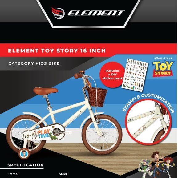 sepeda anak bmx 16 inch spring element toy story sepeda anak bmx 16 inch