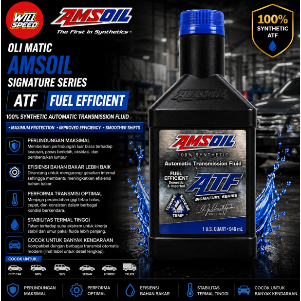 OLI MATIC AMS FE BIRU AMSOIL ATF FUEL EFFICIENT