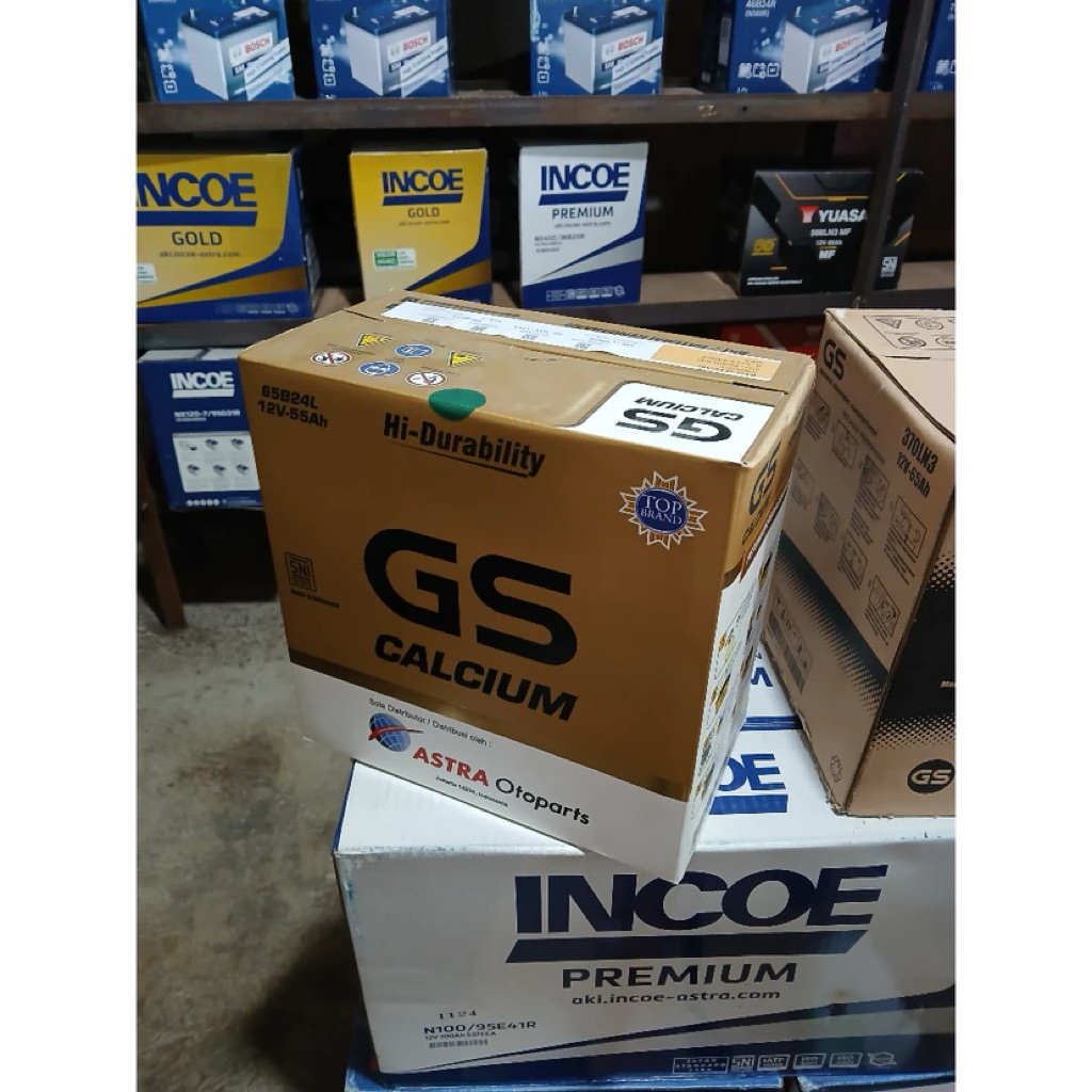AKI GS CALCIUM 65B24L / 65B24LS -12V 55ah MAINTENANCE FREE