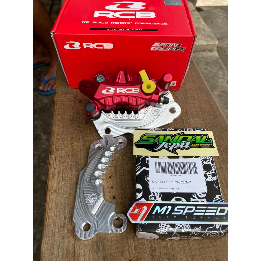 KALIPER DEPAN RCB S26 MIO DISC 220MM KALIPER RCB S SERIES TYPE S26 SET BREKET PNP KYB / MIO UNTUK DI