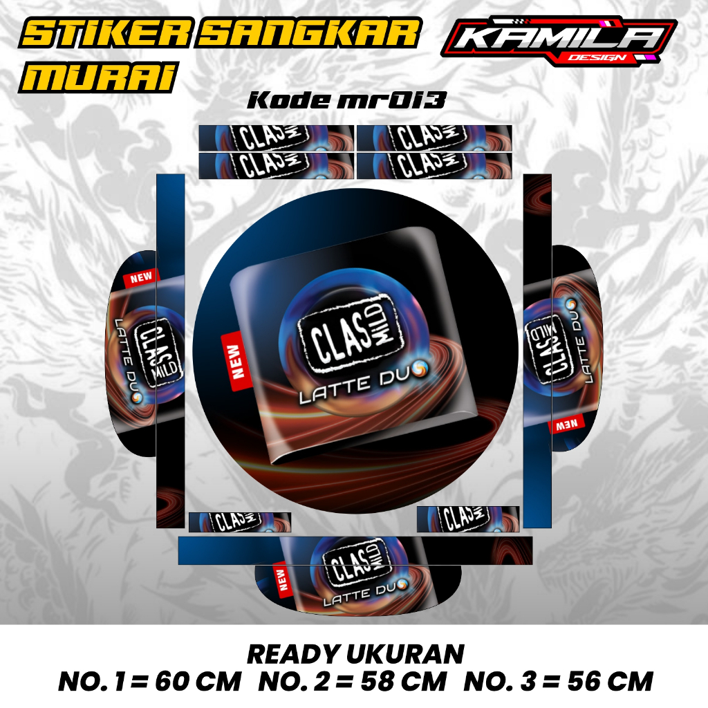 Stiker Decal Sangkar Burung Murai Model Terbaru Motif CLASS MILD