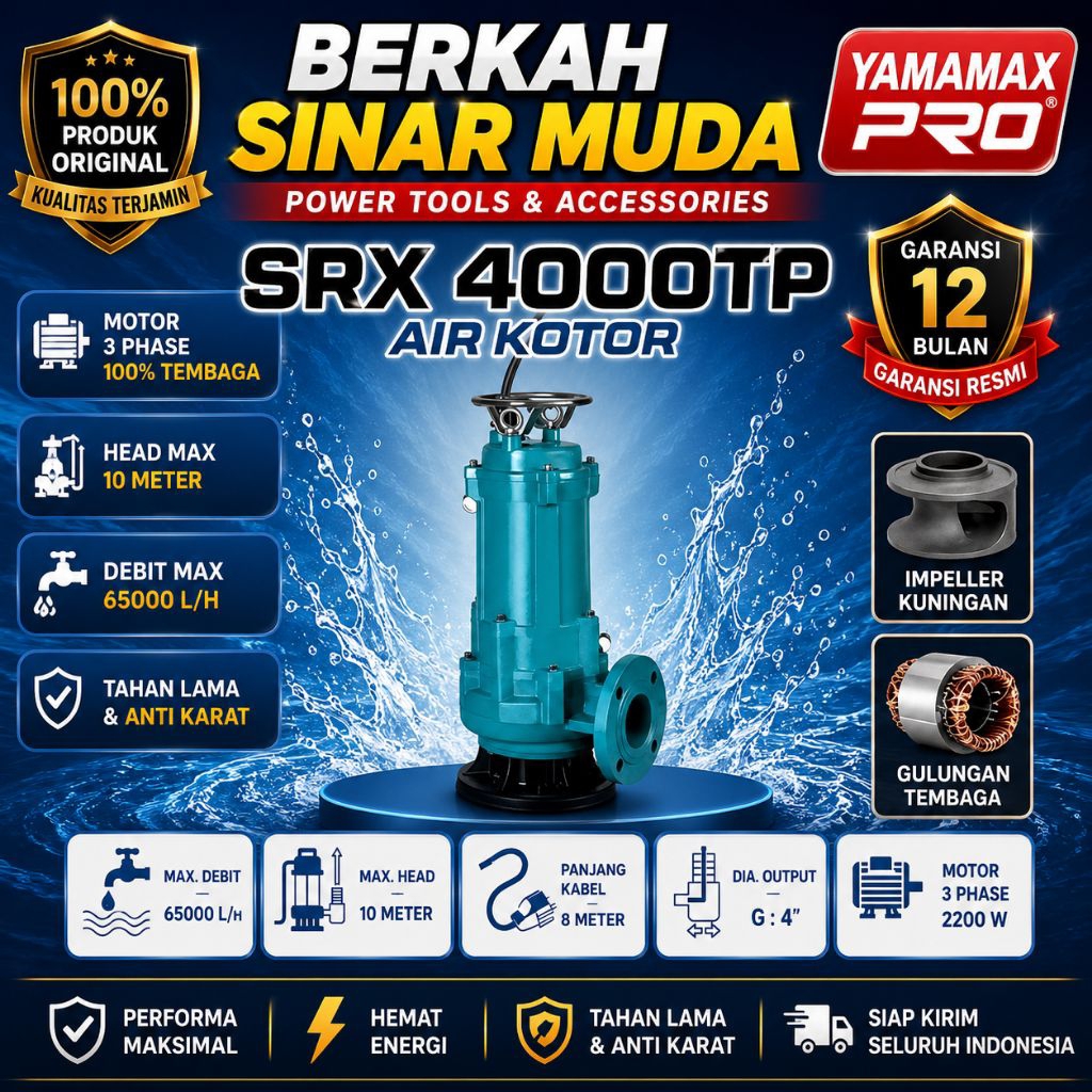 Pompa Celup Air Kotor 4 Inch 3Phase YAMAMAX PRO SRX 4000TP