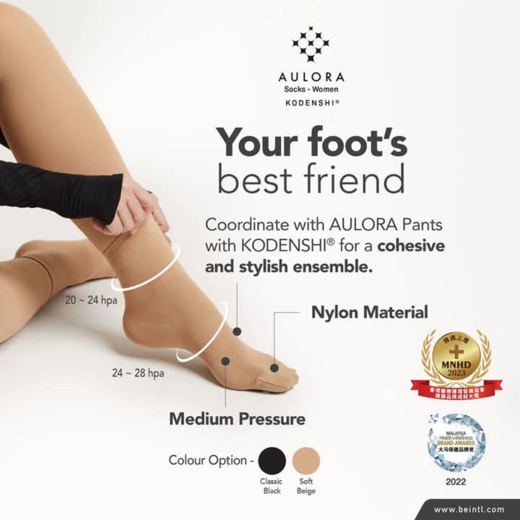 Aulora Kaos Kaki Wanita Beige