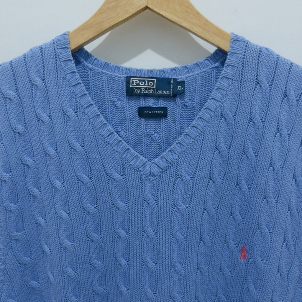 Polo Ralph Lauren Blue Cable Vest