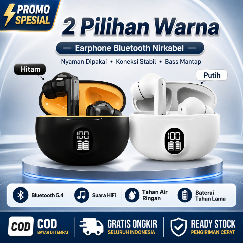 [COD]TWS 895B Headset Bluetooth 5.4 ANC TWS 4 Earphone Wireless Bluetooth 5.4 Mic ENC Panggilan Jern