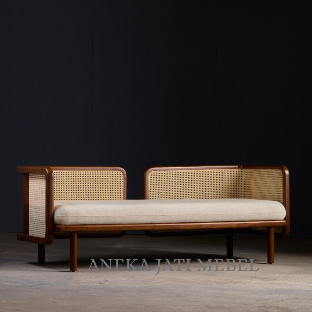 Sofa Rotan Jati Minimalis Sofa Retro Kursi Klasik Elegan