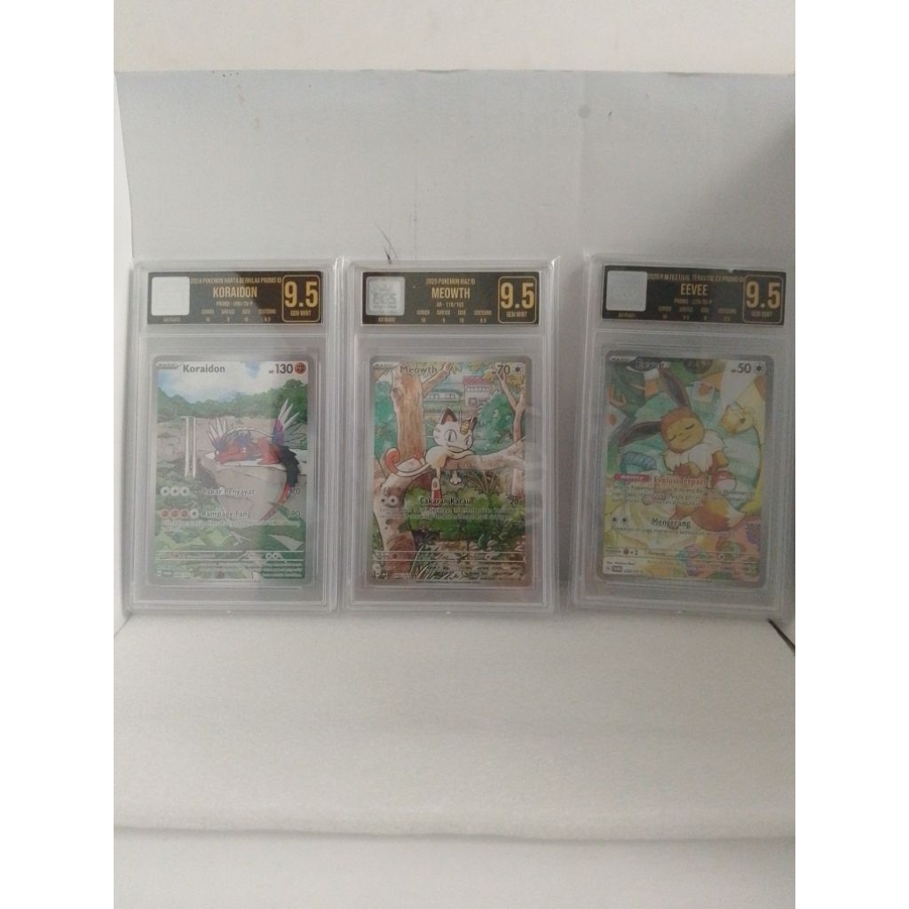 Pokemon TCG Kartu slab grading by EGS original Pokemon indonesia