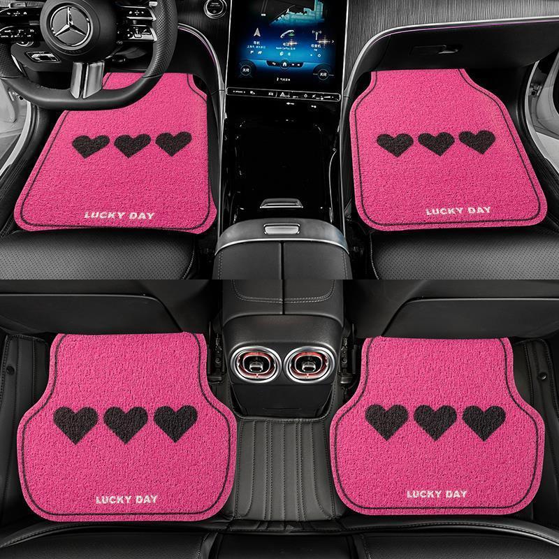 Karpet Mobil Rumput Love Pink