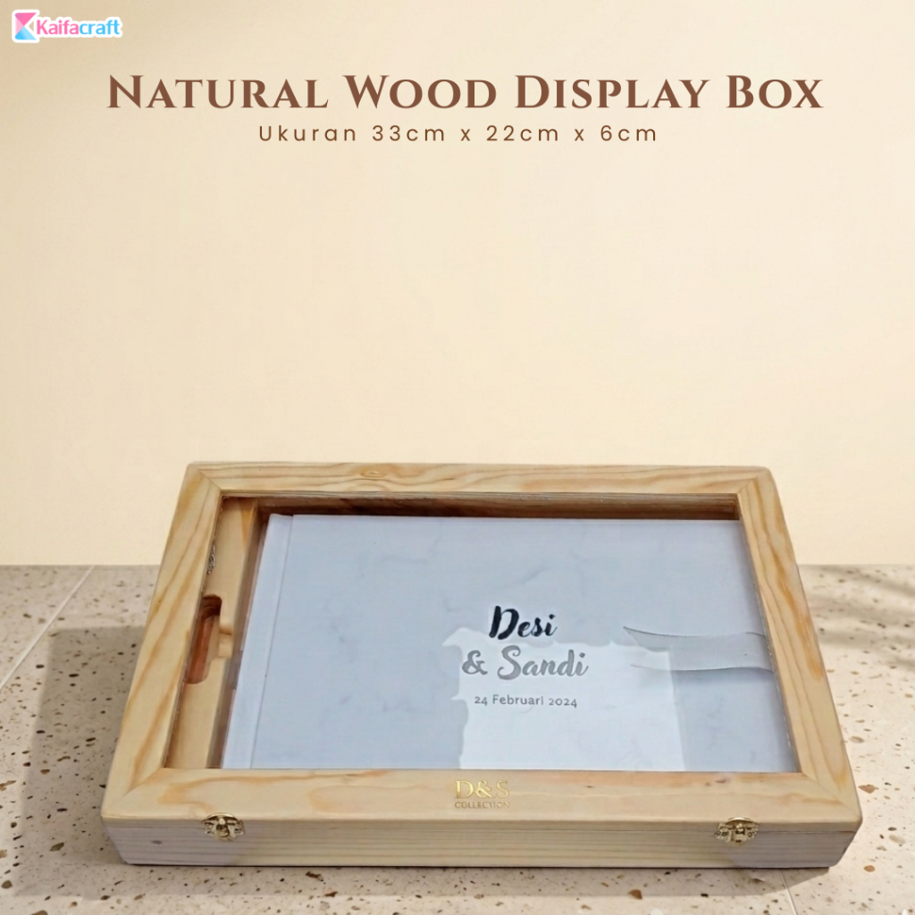 BOX ALBUM FOTO KAYU | Packaging Album Foto | Box Album Foto Wedding ( 32cm x 22cm x 6cm )