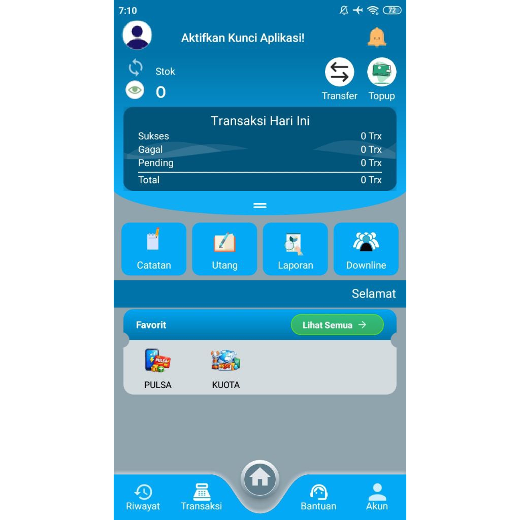 Aplikasi android isi ulang pulsa, kuota dll
