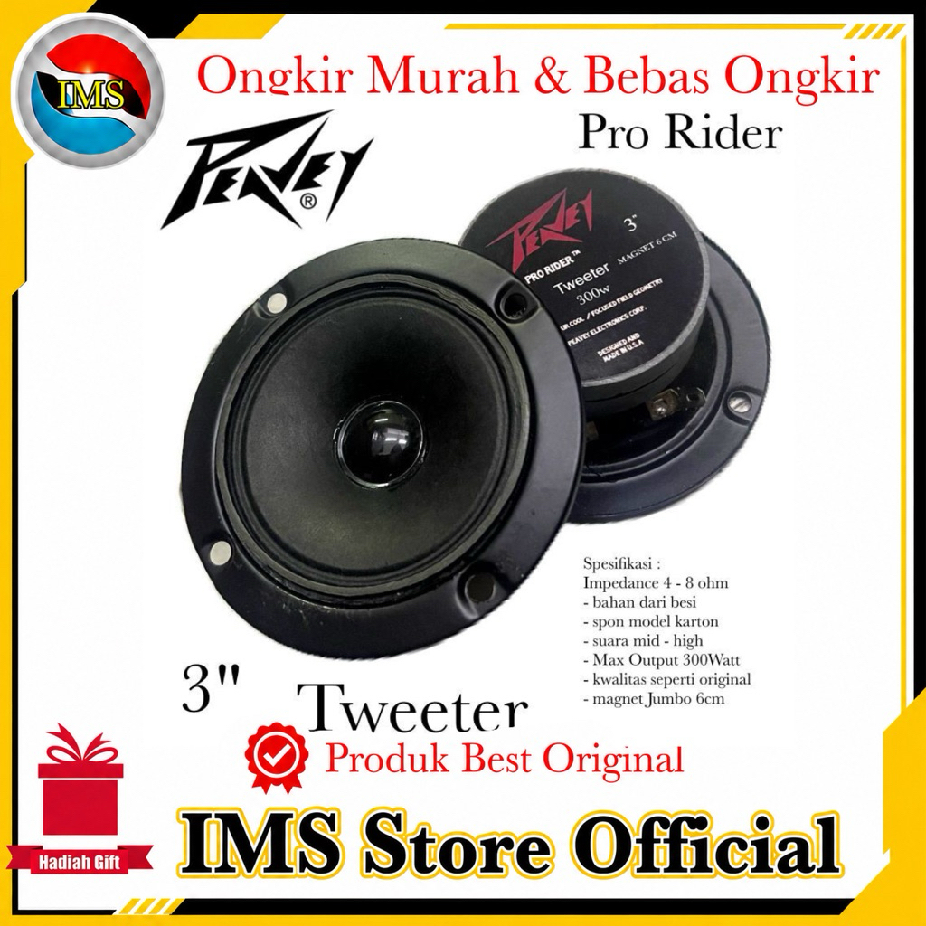 speaker sound Tweteer Peavey Prorider 3inch 300 watt magnet Ukuran 6Cm super High Import