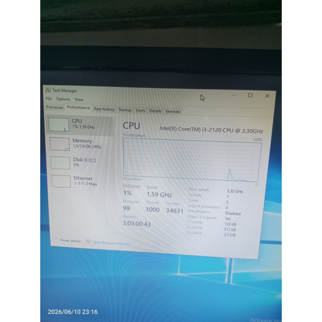prosessor i3 2120 normal