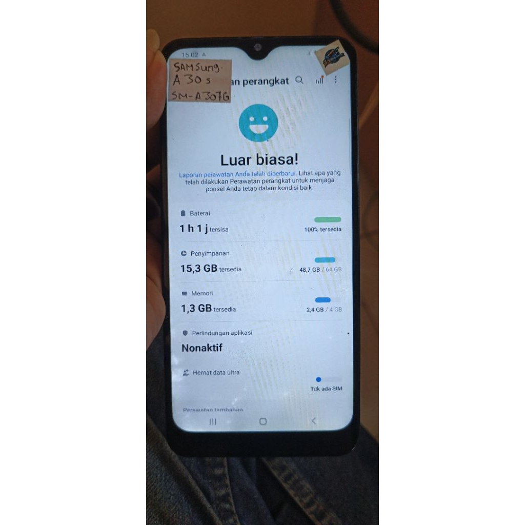 Mesin samsung A30s minus seperti di vidio cek deskripsi SM-a307GN