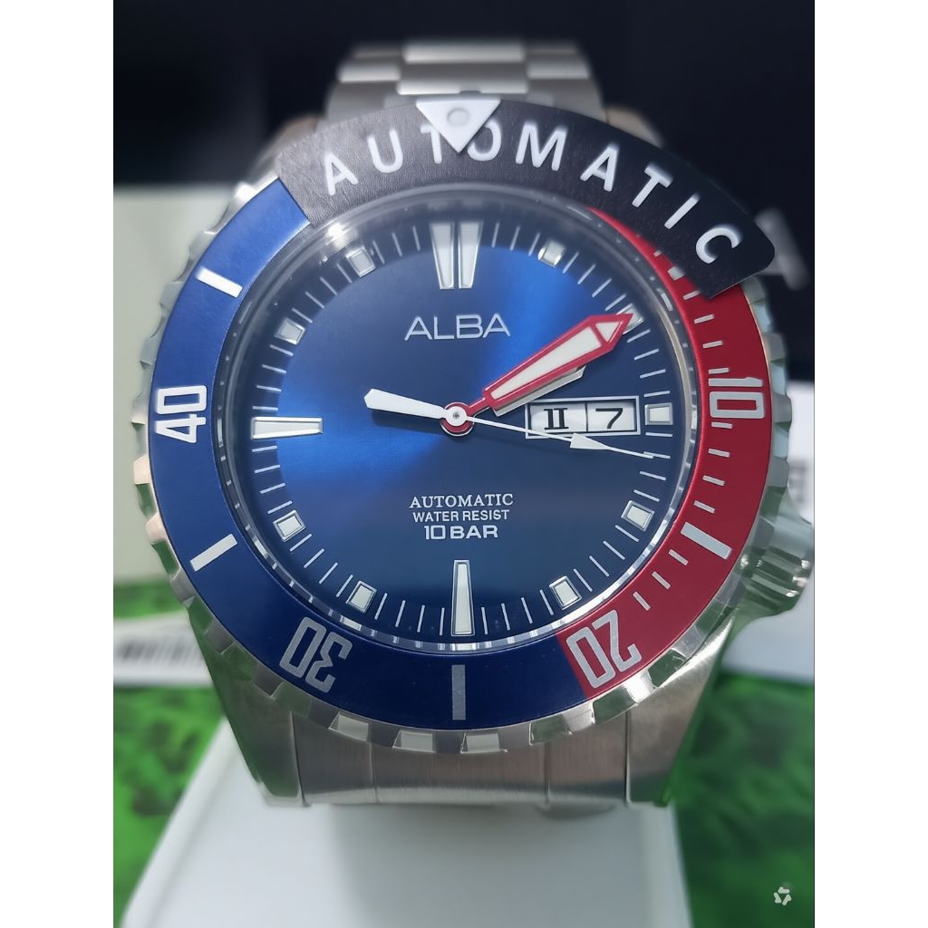 ALBA Automatic AL4695X1 Men Blue Dial Stainless Steel Strap