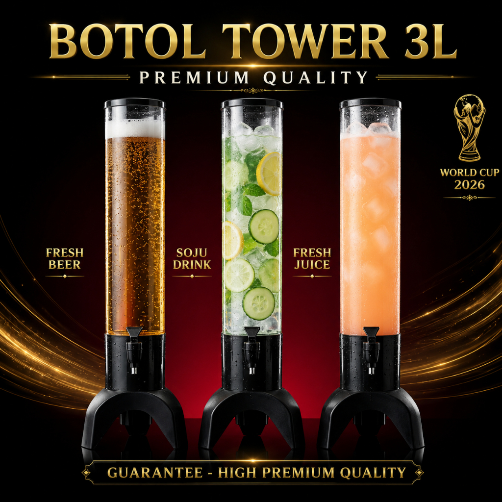 BERGARANSI 3 Liter Botol Tower Dispenser Premium Quality Garansi 1 Bulan Botol Tower Kafe Bar Resto 
