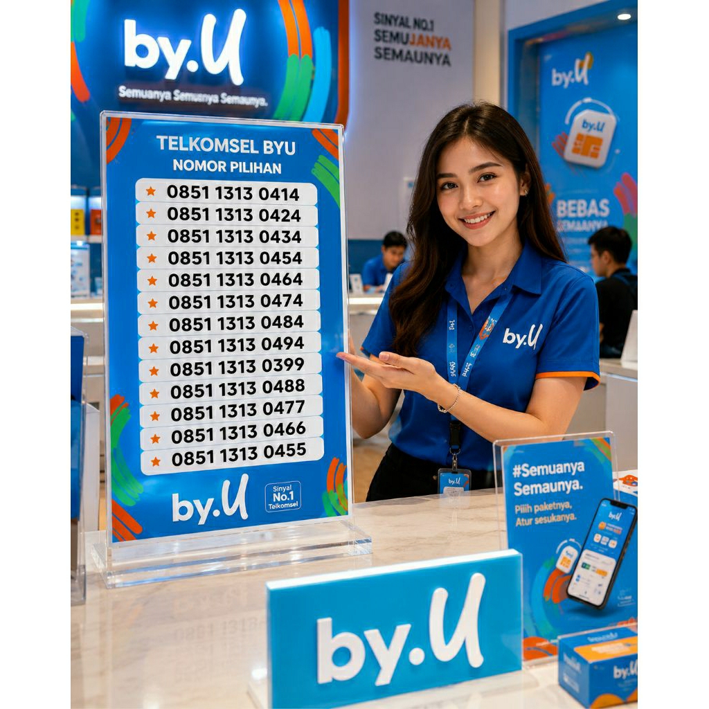 PERDANA BYU NOMOR CANTIK ABAB 1313 0414 0424 0434 0454 0464 0474 0484 0494 399 488 477 466 455