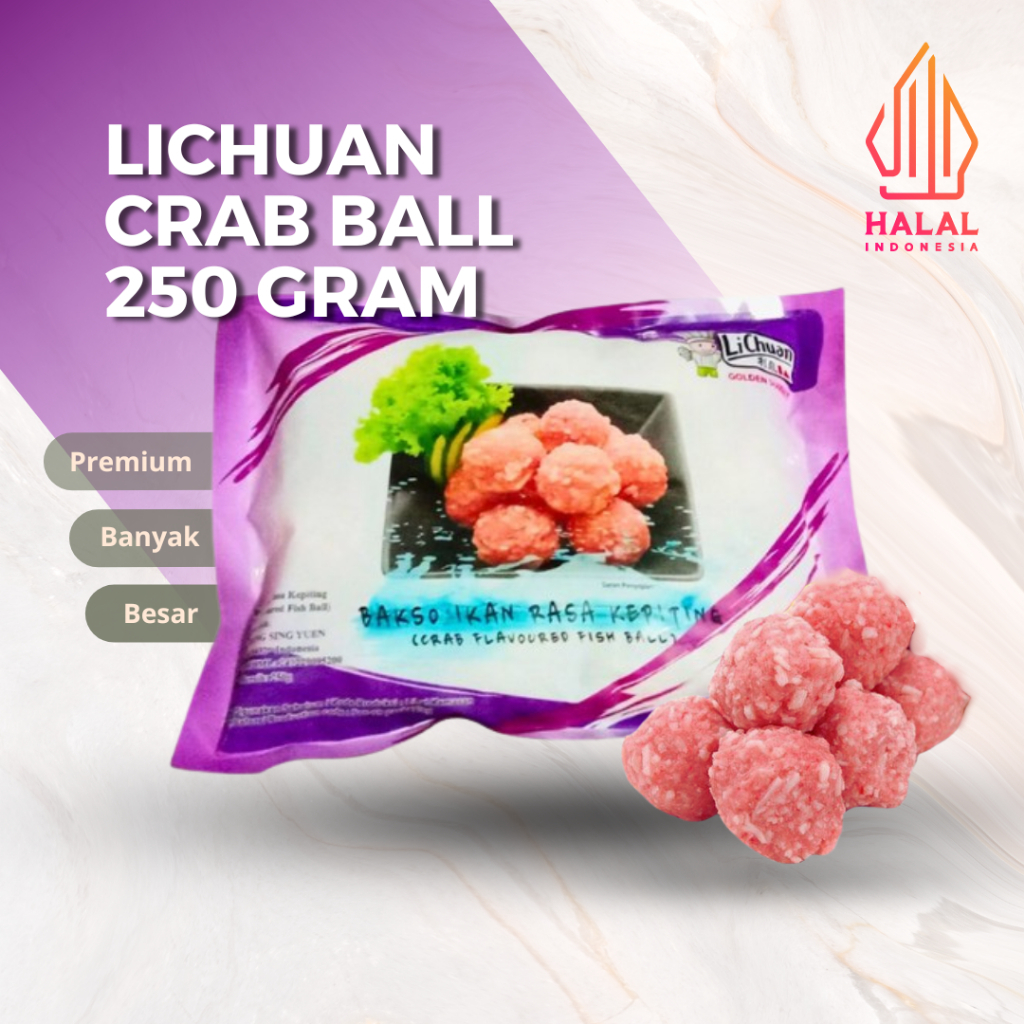[GROSIR] LICHUAN CRAB BALL BAKSO KEPITING 250 GRAM
