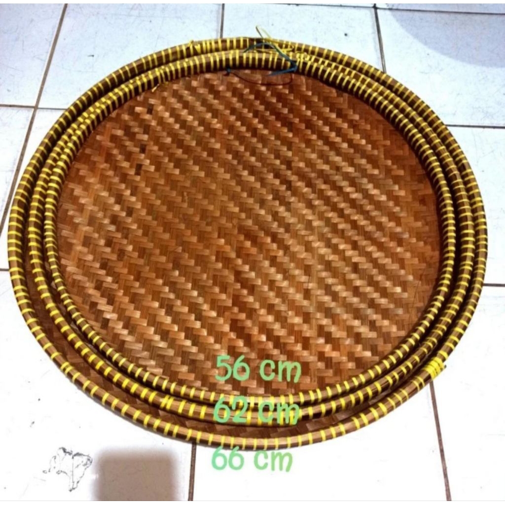 Tampah Bambu Besar/ Tampah  Bambu Jawa Bulat Besar Kuat dan Rapih/ Tampah Tumpeng Besar Bambu