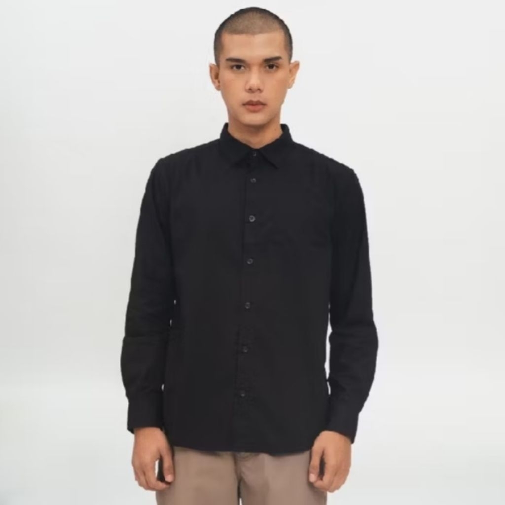 M231 KEMEJA BASIC POLOS LENGAN PANJANG SLIMFIT 1468D