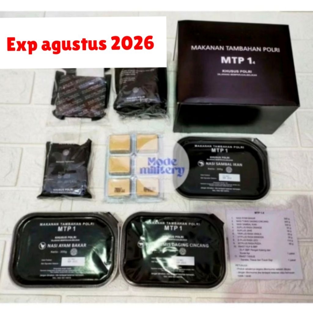 RANSUM POLRI MTP1 l Lengkap 1 set l survival food l MTP Polri/TNI