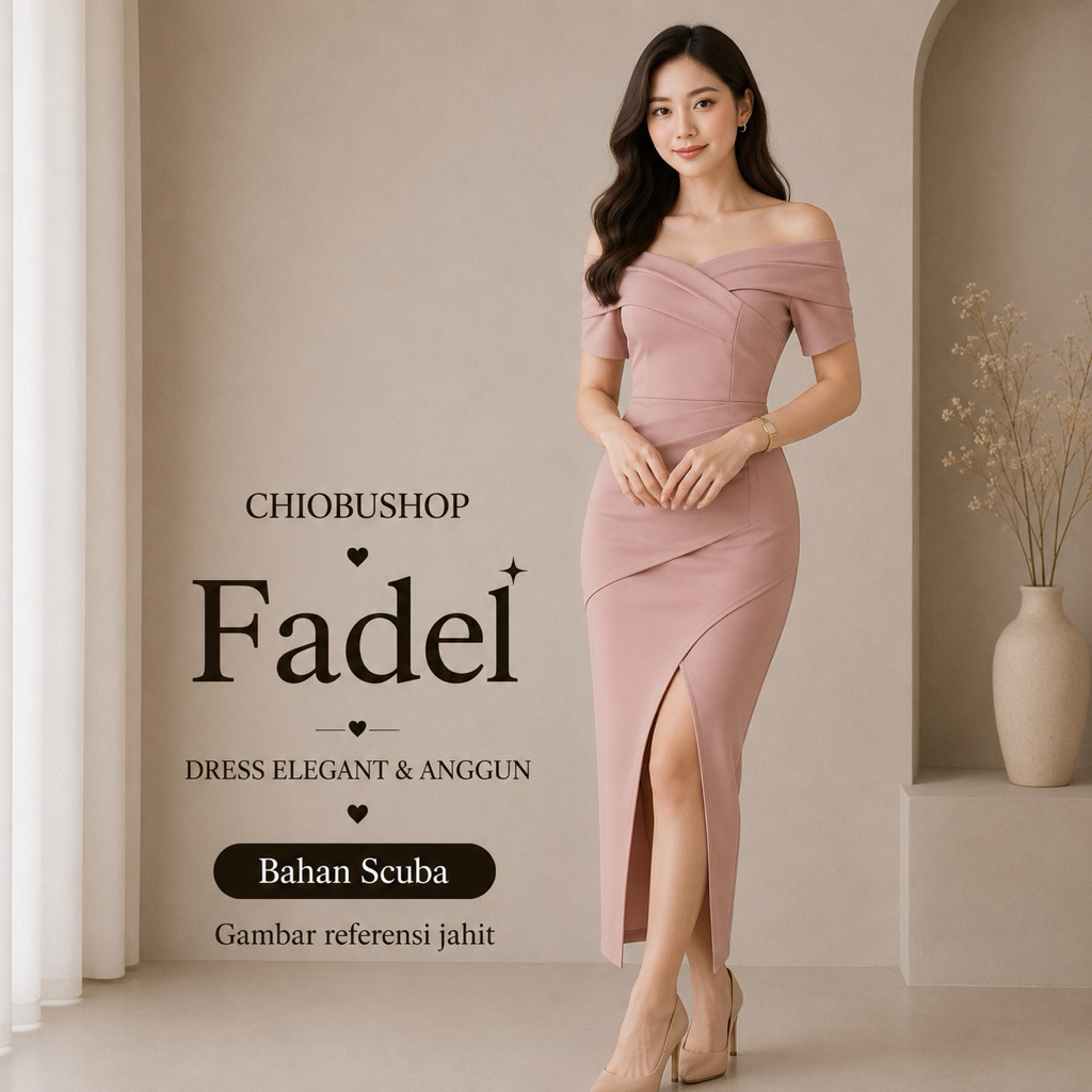 Chiobushop - Fadel Midi Dress | Party Dress | Dress Bridesmaid | Dress Kondangan | Dress Pesta | Kor