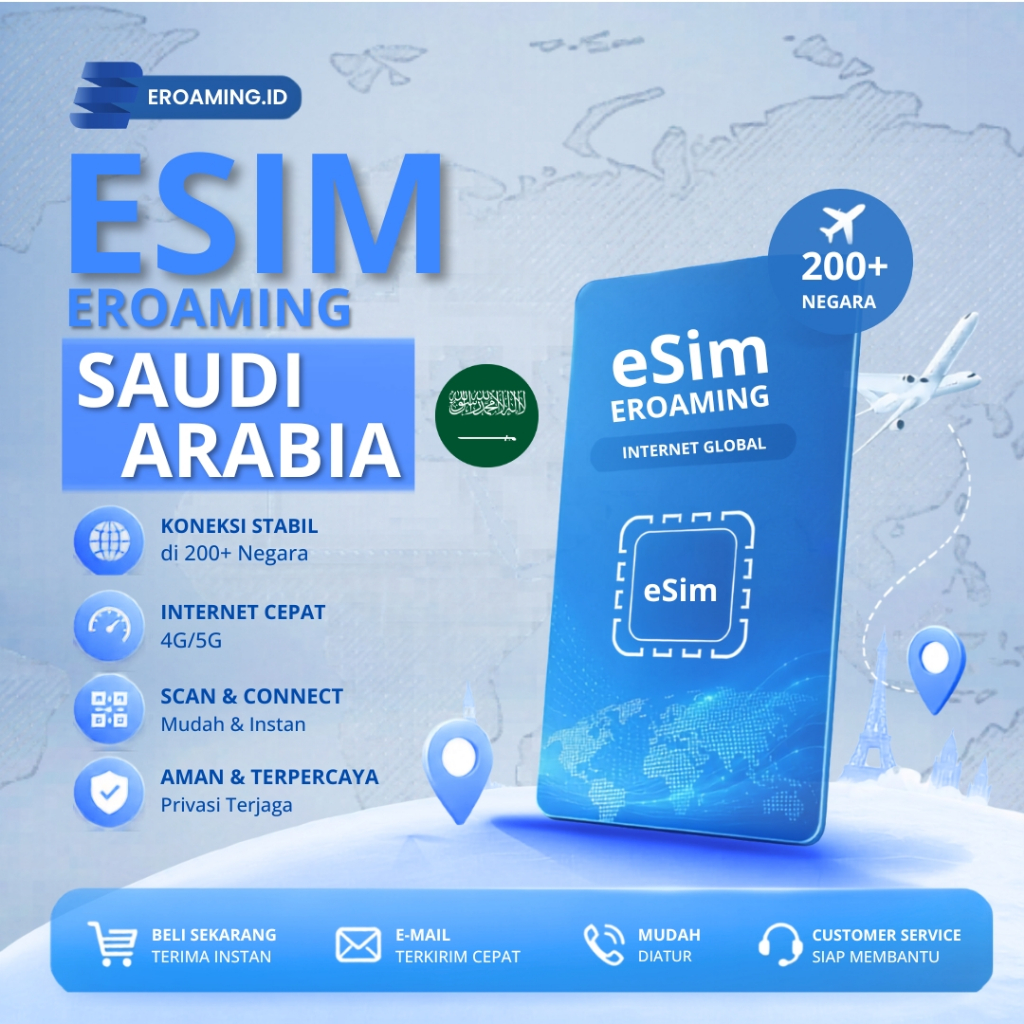 eSIM Umroh Arab Saudi Mekkah Kuota Besar | eSIM Saudi Arabia Umroh Haji Kuota Besar | eSIM Umroh Ara