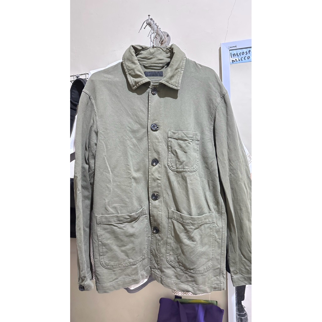 uniqlo work jacket olive