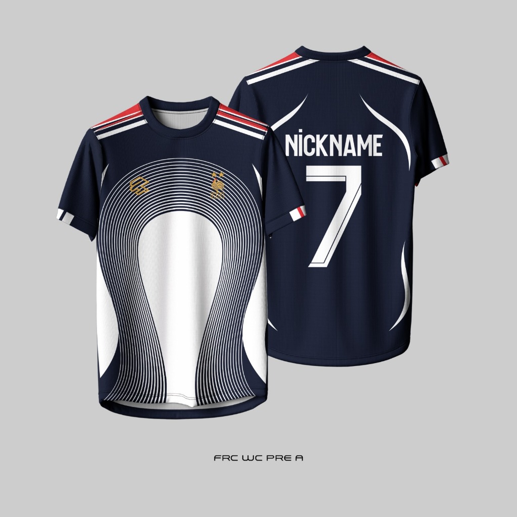 Jersey Bola France / Prancis Pre Training Away Fantasy 2026 Terbaru Piala Dunia 2026 Free Nickname F