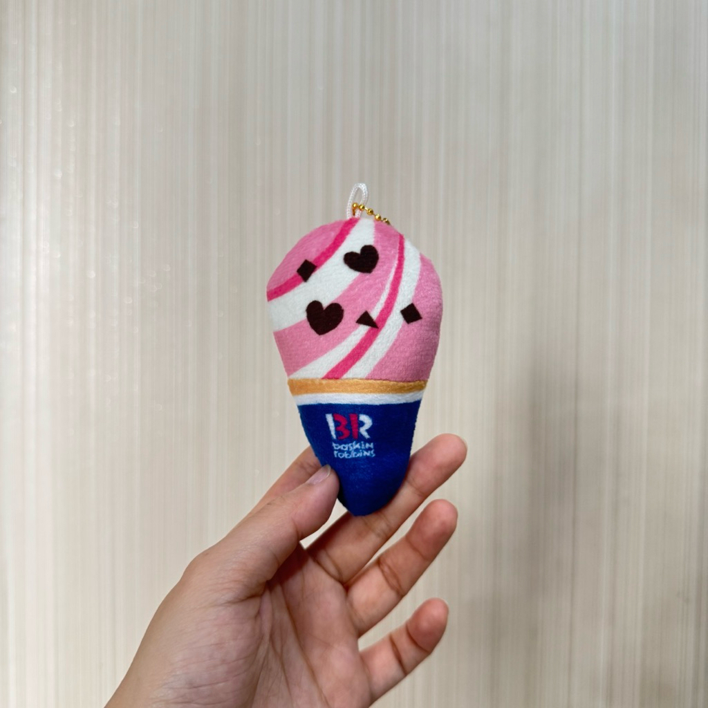 Boneka Gantungan Kunci Baskin Robbins Es Krim Original