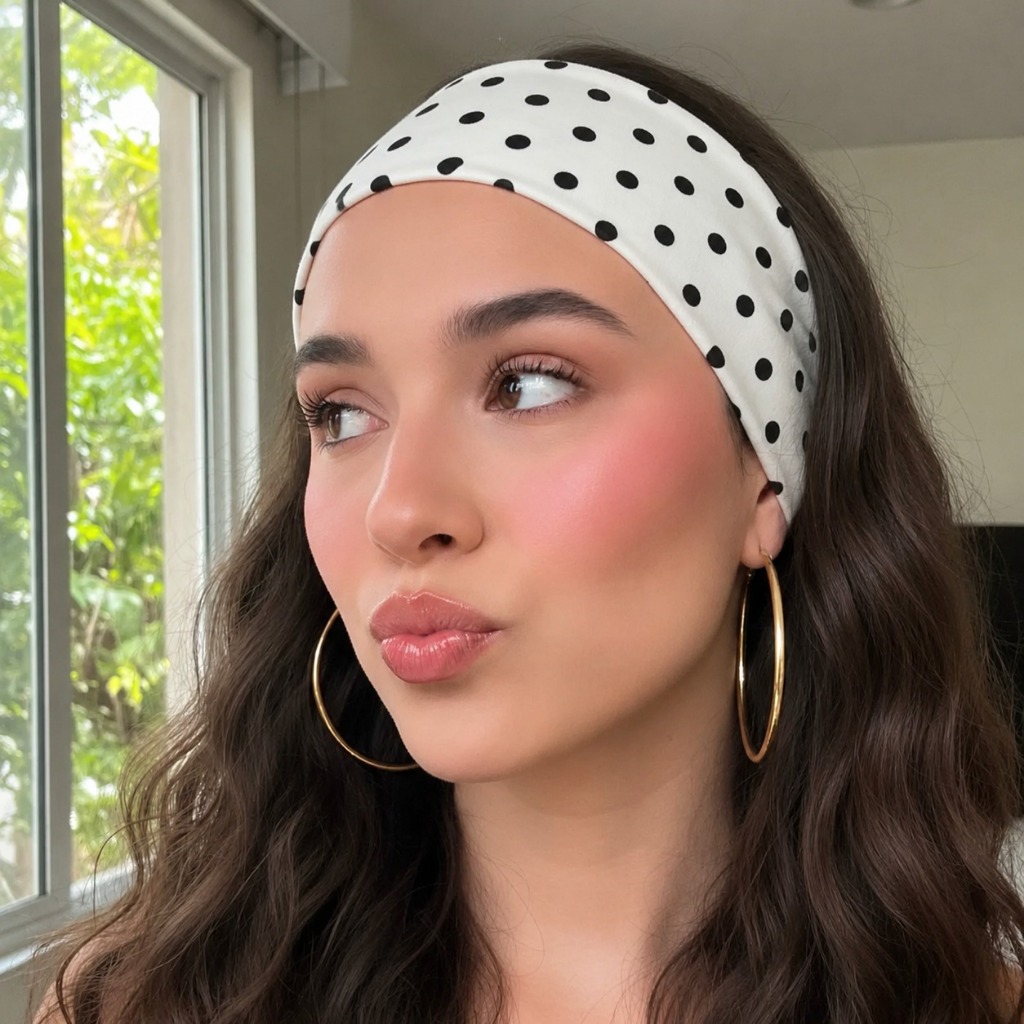 GASYIL - Bandana Polkadot Bahan Jersey Premium Headband Polkadot Bando Wanita Dewasa Ikat Kepala Wan