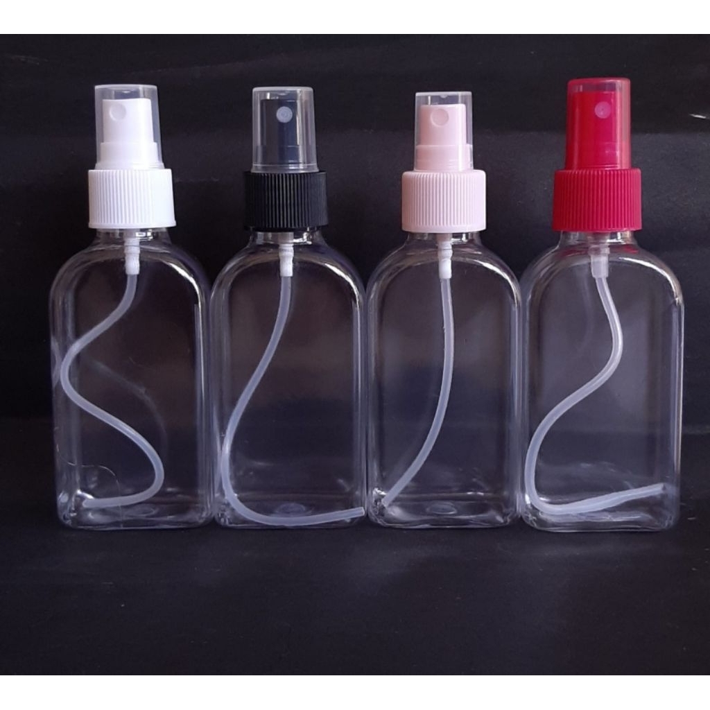 botol 100ml gepeng tutup spray