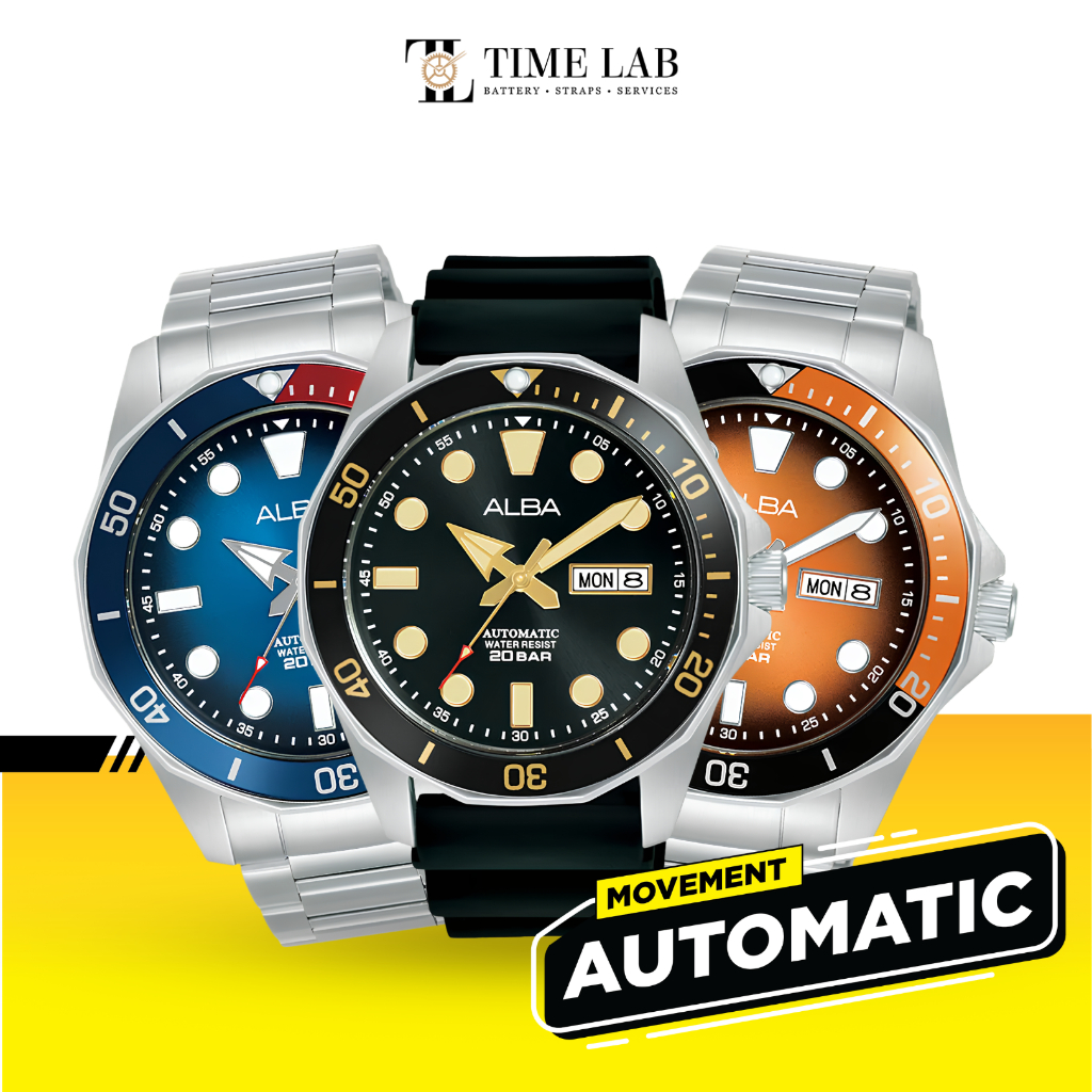 JAM TANGAN PRIA AUTOMATIC ALBA AL45 /AL4541X2 / AL4541 / AL4549 / AL4547 / AL4553 / AL4507 STAINLESS