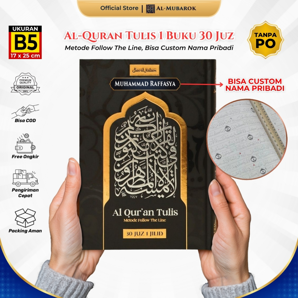 Al Quran Tulis Premium 30 Juz 1 Jilid Buku Alquran Menulis Sendiri Metode Follow The Line Lengkap