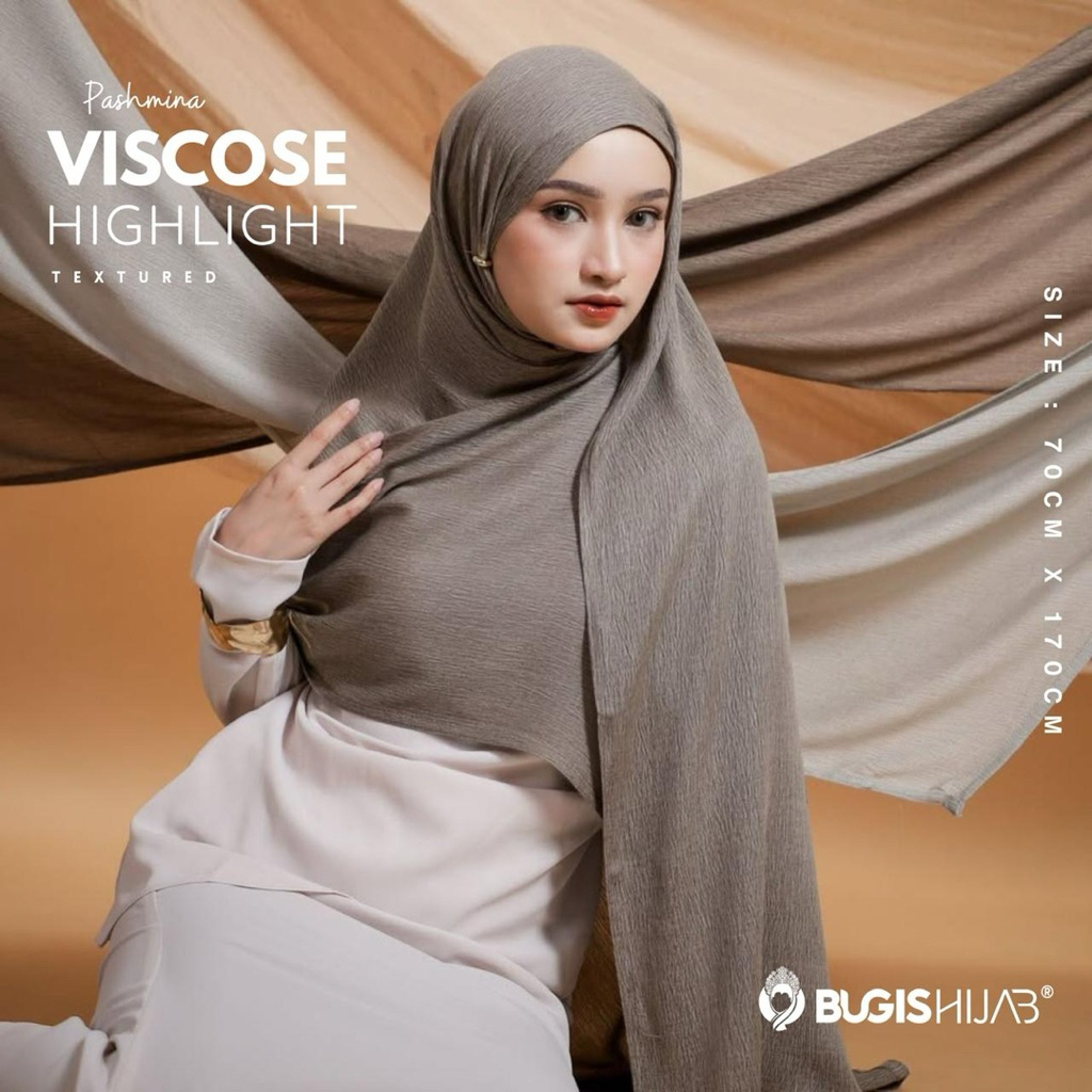Pashmina  Viscose  Highligt Textured Premium* Bugis hijab