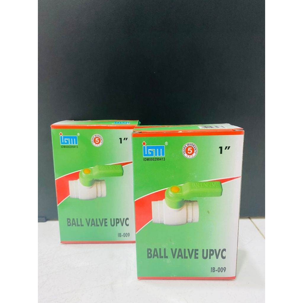 BALL VALVE PVC UPVC IGM 1" INCH / STOP KRAN PVC PUTIH / BALLVALVE PVC 1" INCH IGM
