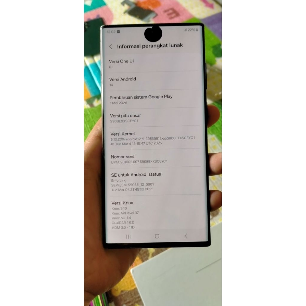 Mesin only, Mesin Samsung Galaxy S22 ULTRA inter. Ram 12 internal 256Gb