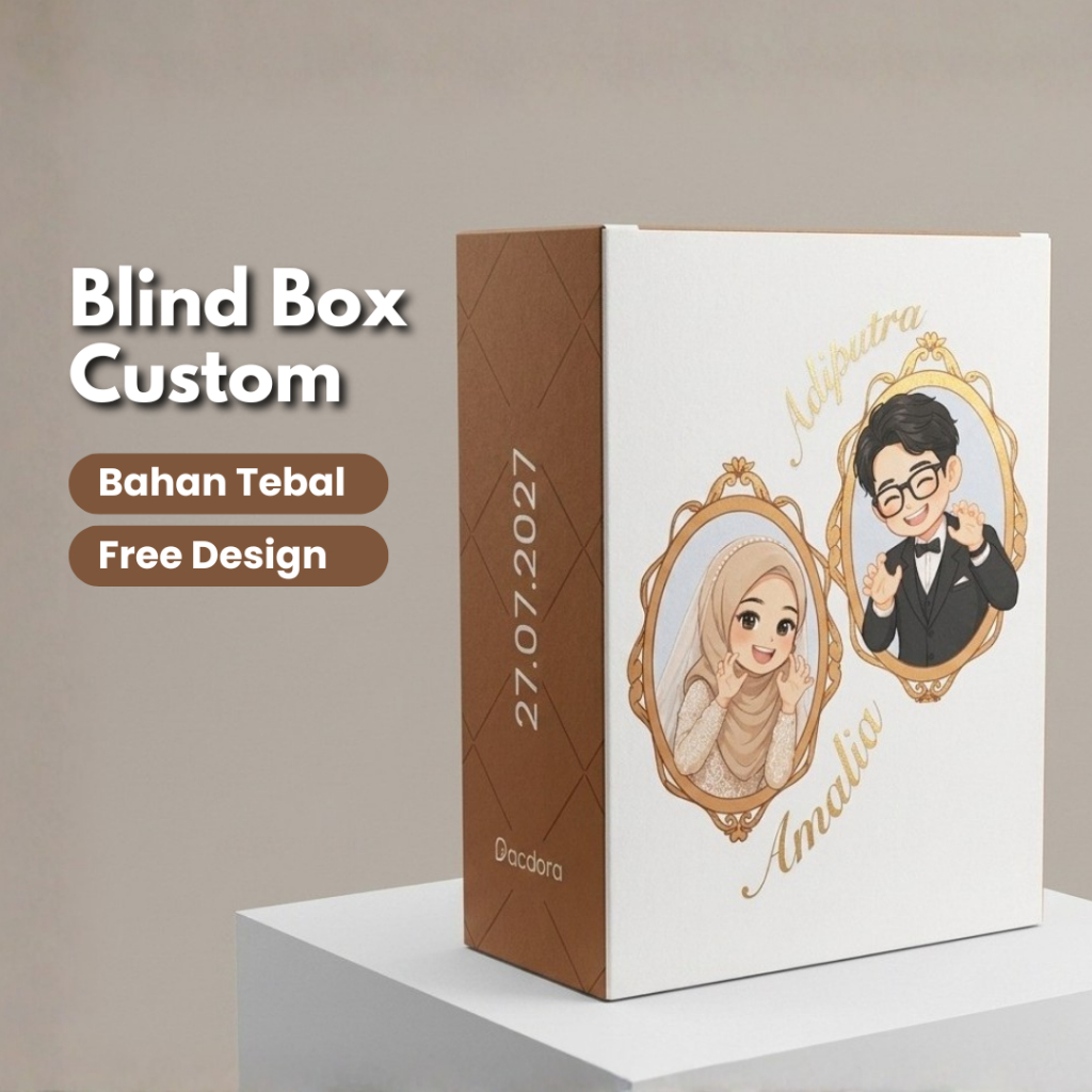 Blind Box Custom Souvenir Wedding | Kado Nikah, Ulang Tahun & Acara Kantor | Custom Nama, Foto & Log