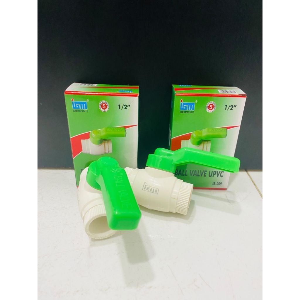 Stop kran ball valve IGM 1/2" inch PVC polos IGM