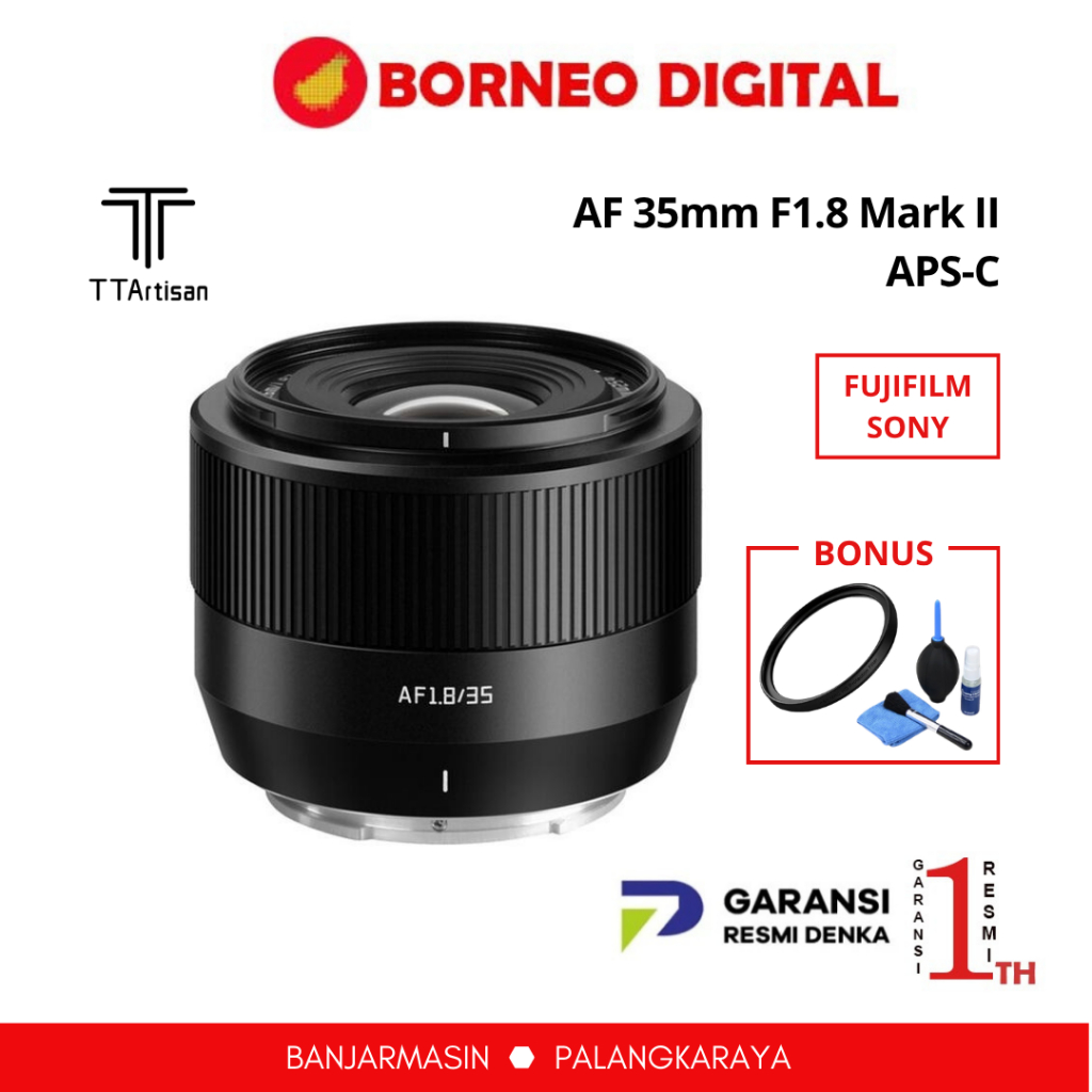 TTArtisan AF 35mm F1.8 Mark II APS-C Fujifil X-Mount | Sony E-Mount Garansi Resmi