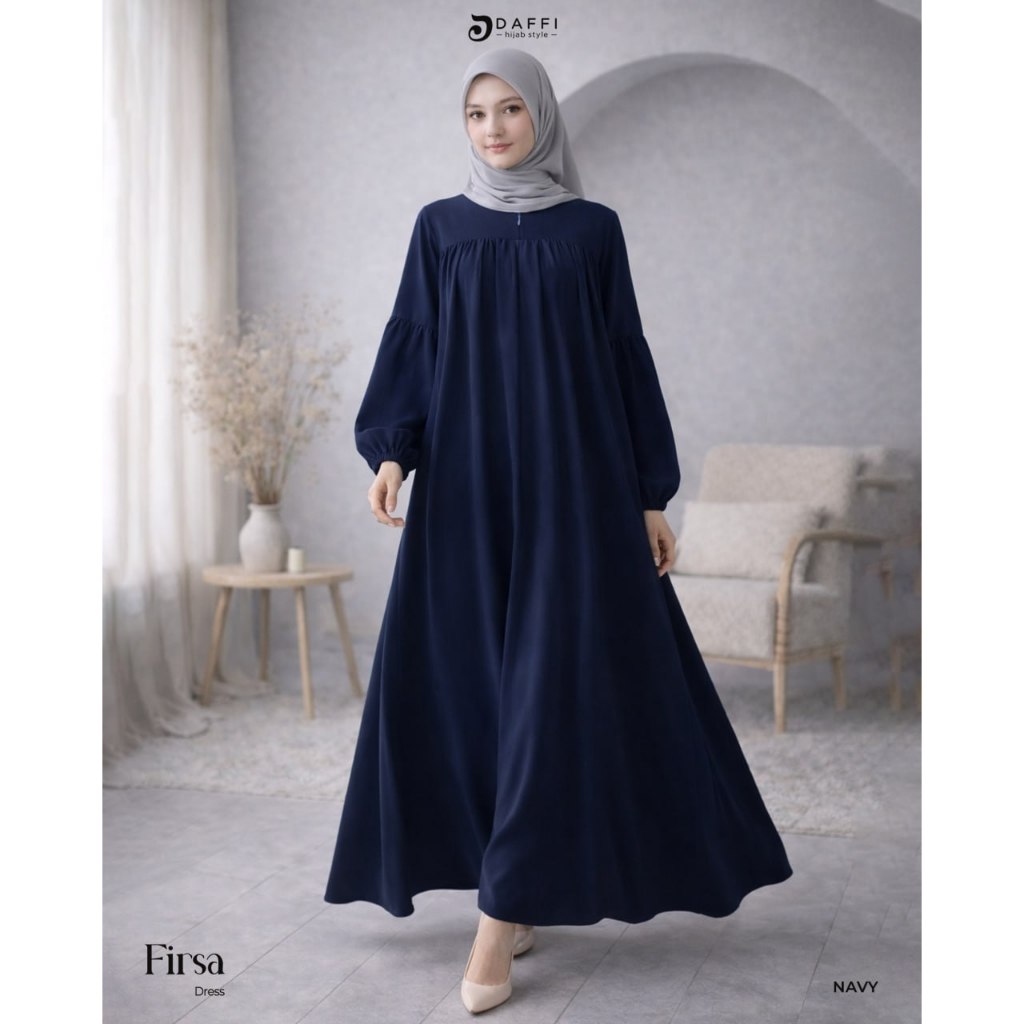 Daffi Hijab Firsa Dress - Gamis Dewasa Rayon