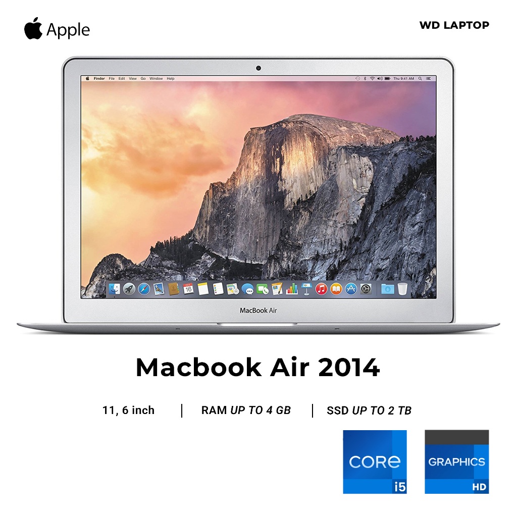 OBRALL | Laptop Grade A Original 95 MACBOOK AIR EARLY 2014 11 INCH RAM 4 SSD 128GB - SECOND ORIGINAL