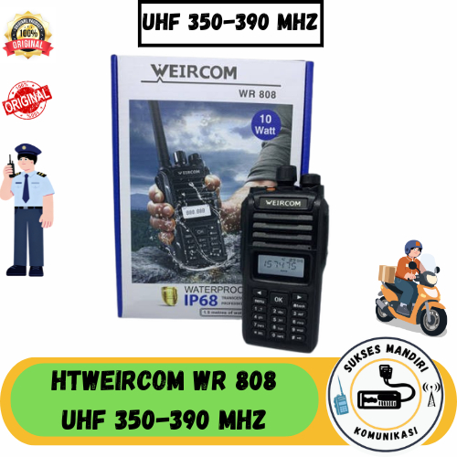 HT Weircom WR 808 UHF 350 390 Baru Original HT Weircom WR808