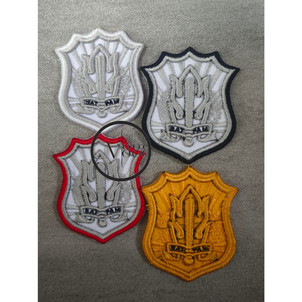 Badge Timbul Kewenangan Satpam (Perisai) - Bet Kewenangan Security - Bordir Satpam Timbul - Badge Se