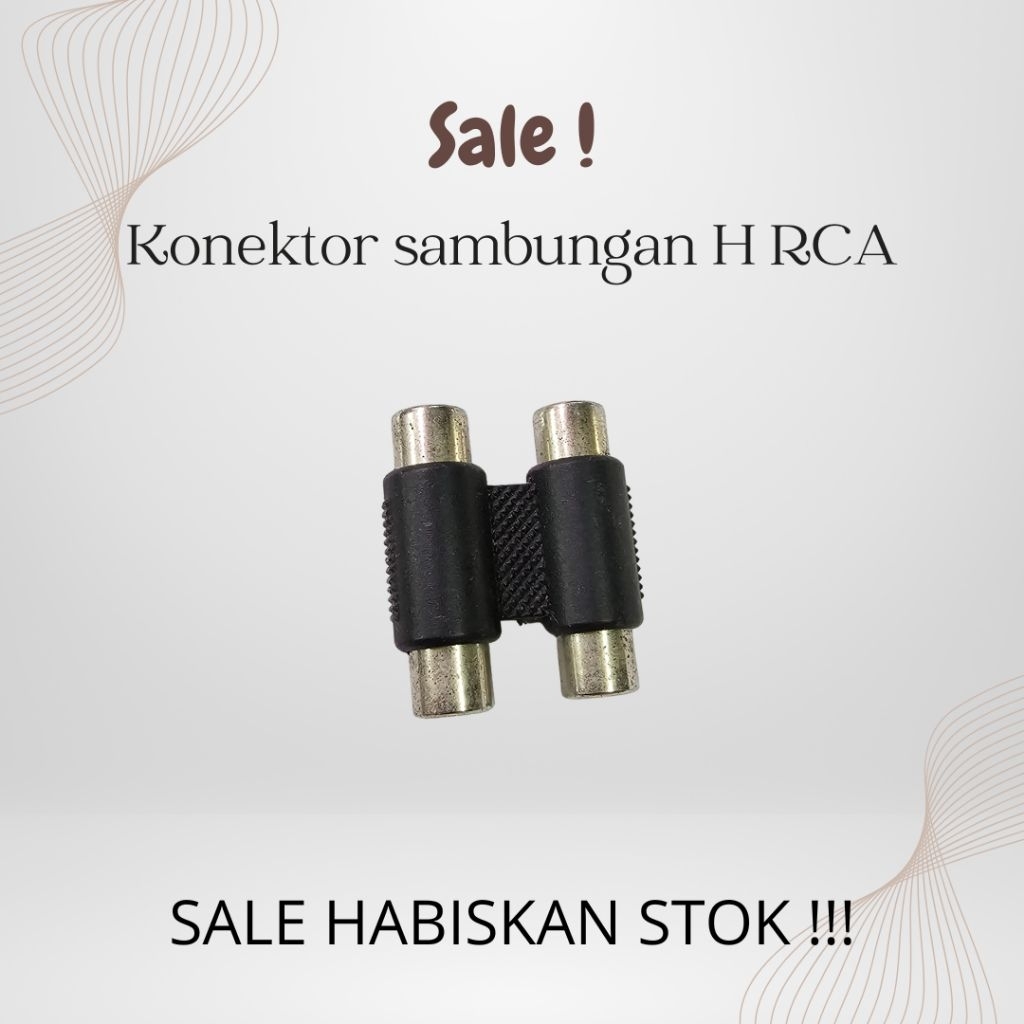 Surya Agung Konektor RCA H 2RCA to 2RCA. Sambungan RCA 2 jalur untuk menyambungkan dua kabel RCA yan