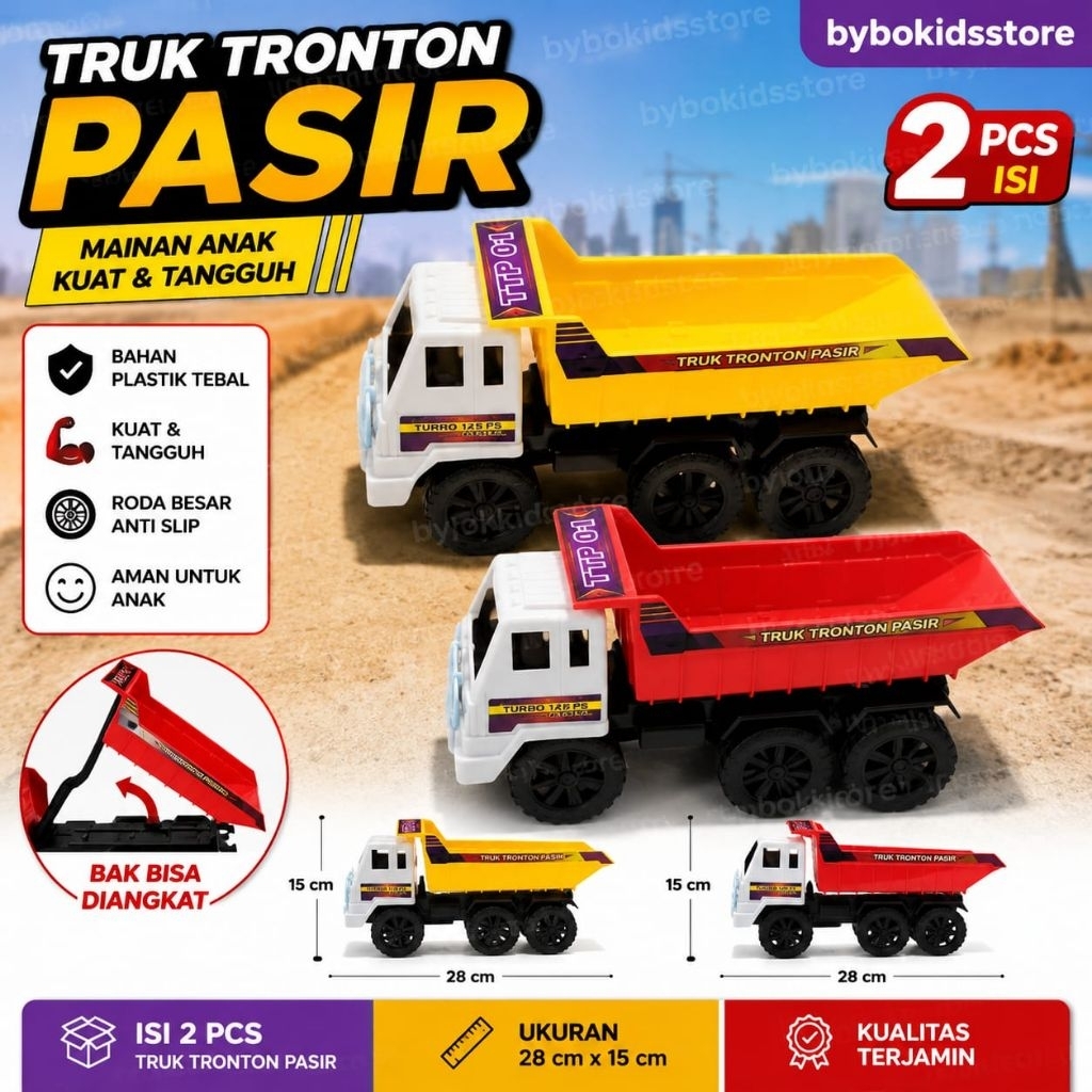 597 mainan anak truk bak pasir dump TTP 01