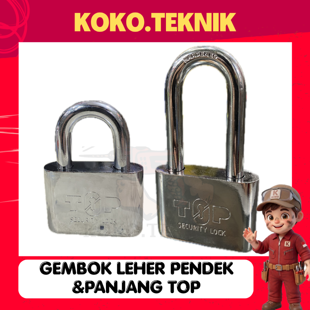 Gembok TOP 30 40 50 60 Panjang pendek Gembok Rumah TOP SECURITY