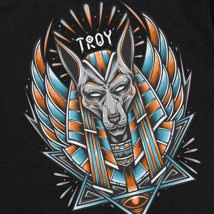 Troy Company Tshirt Black Anvbiz - Kaos Pria Lengan Pendek Hitam MTD 3261
