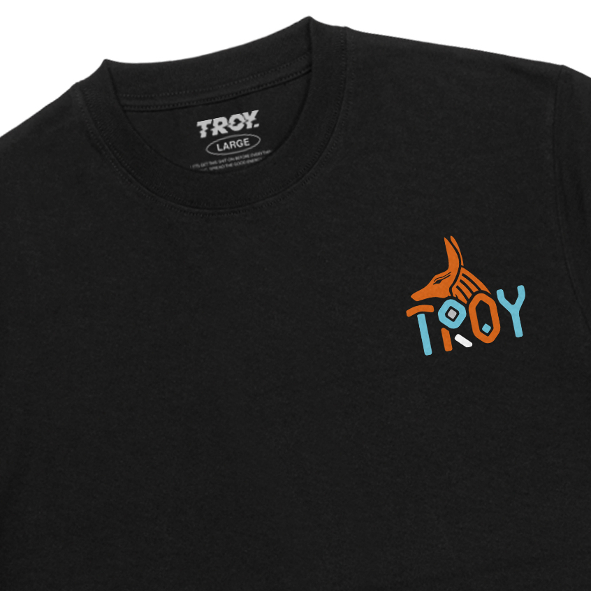 Troy Company Tshirt Black Anvbiz - Kaos Pria Lengan Pendek Hitam MTD 3261